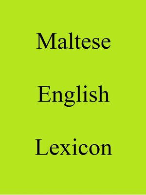 cover image of Maltese English Lexicon